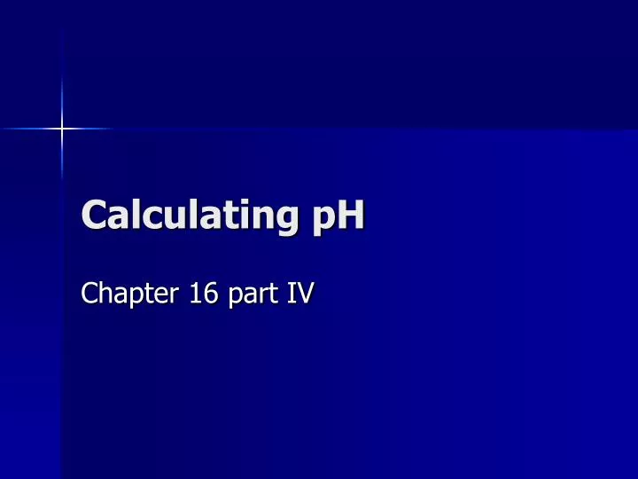 calculating ph