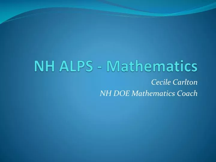 nh alps mathematics