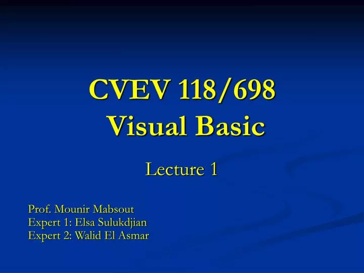 cvev 118 698 visual basic