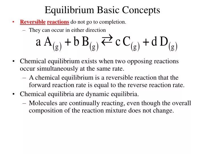 equilibrium basic concepts