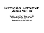 Dysmenorrhea Treatment with Chinese Medicine - slide 1