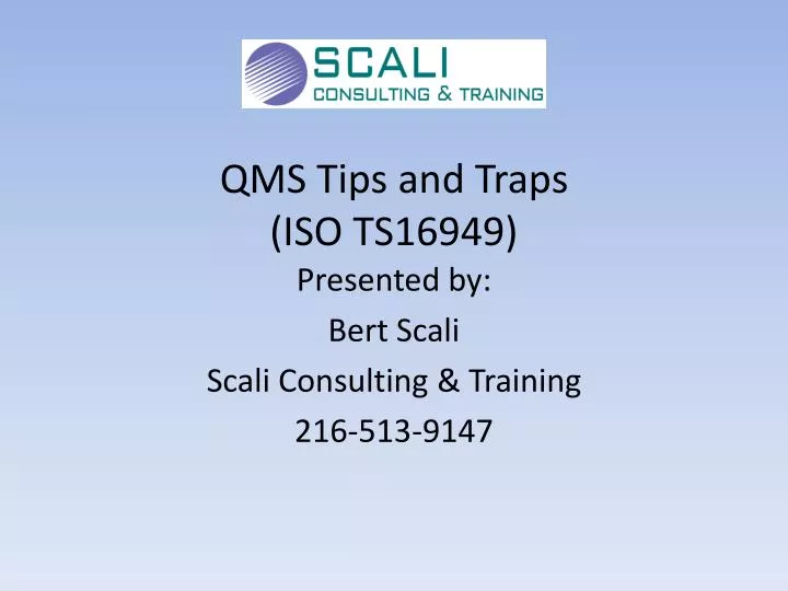 qms tips and traps iso ts16949