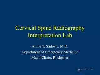 Cervical Spine Radiography Interpretation Lab