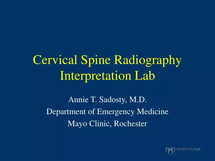 cervical spine radiography interpretation lab
