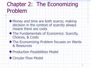 Chapter 2: The Economizing Problem