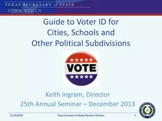 Guide to Voter ID for Cities, Schools and Other Political Subdivisions
