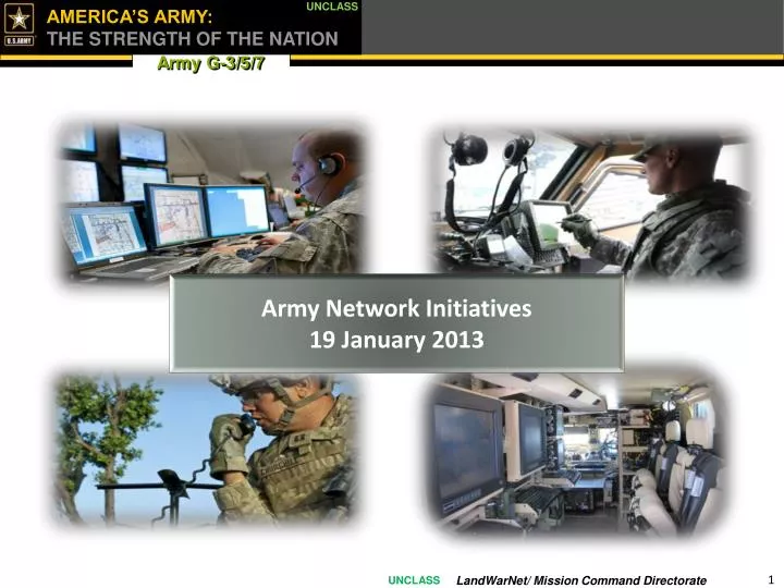 army network initiatives 19 january 2013