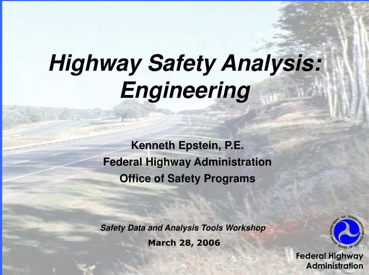 highway safety analysis engineering