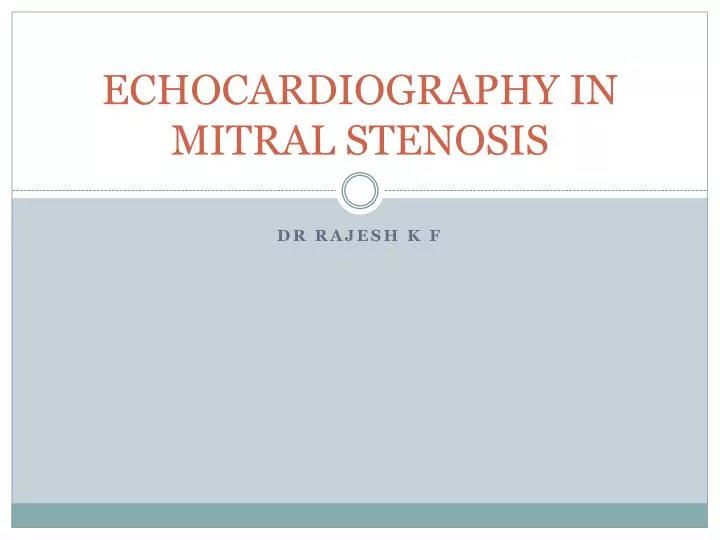 echocardiography in mitral stenosis