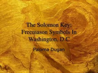 the solomon key freemason symbols in washington d c