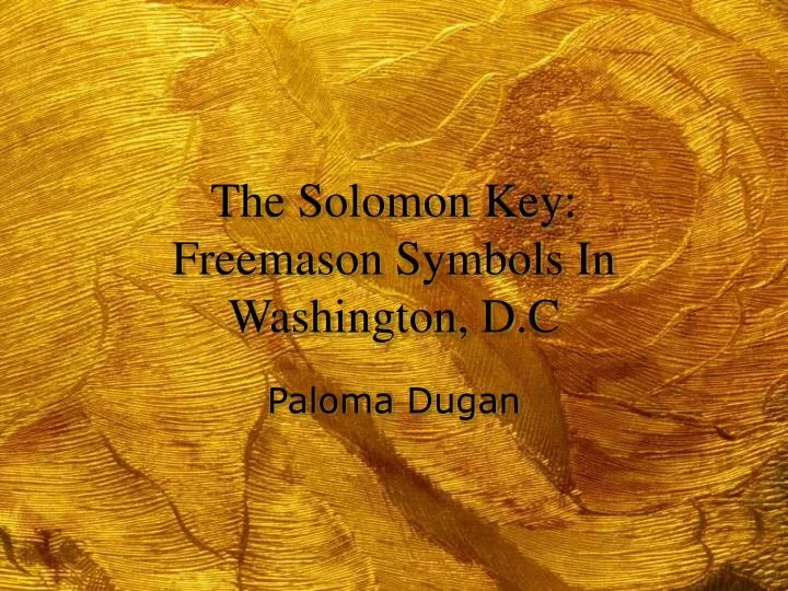 the solomon key freemason symbols in washington d c