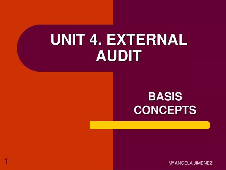 unit 4 external audit