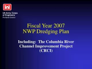 fiscal year 2007 nwp dredging plan