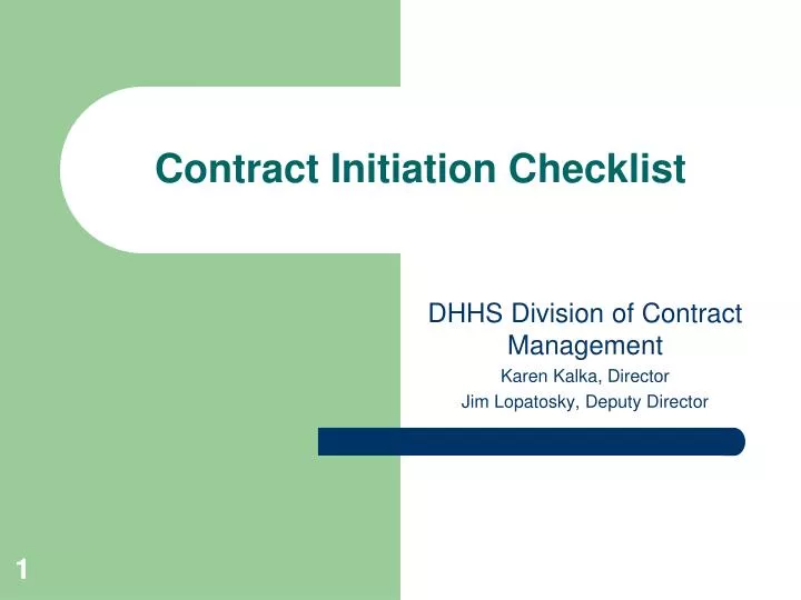 contract initiation checklist