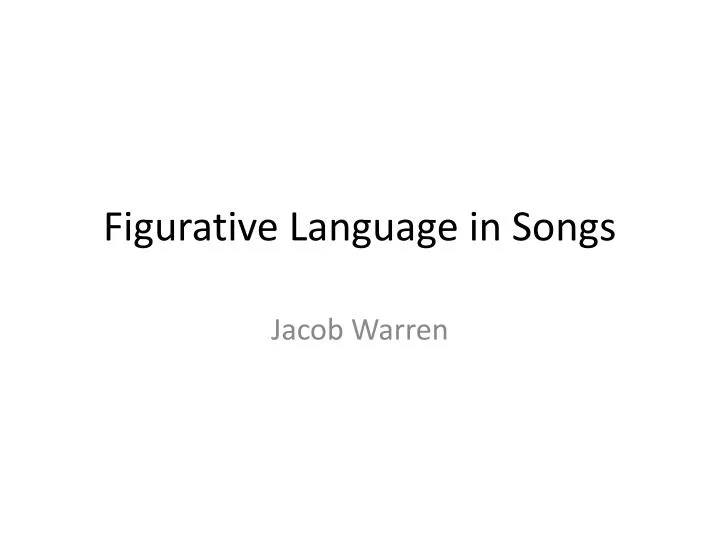 figurative language in songs
