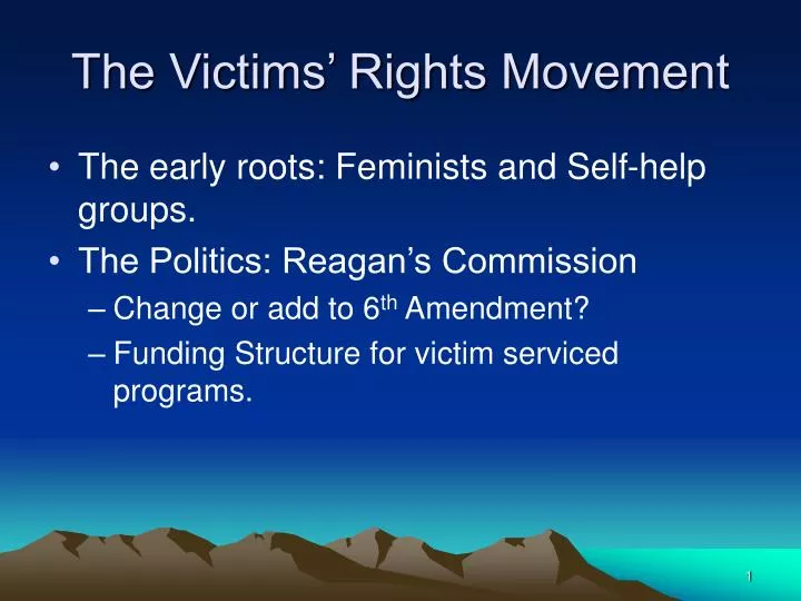 the victims rights movement