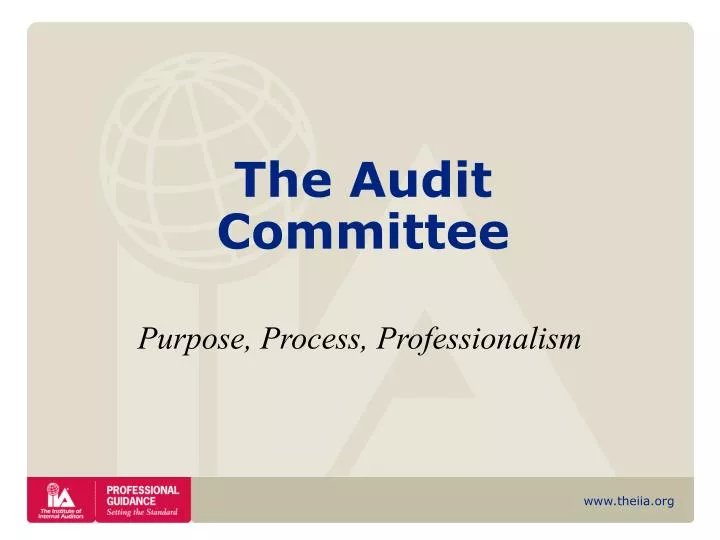 the audit committee
