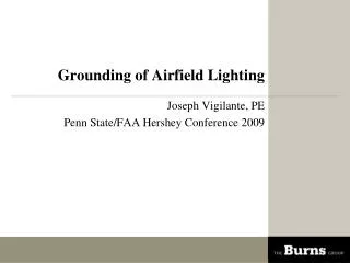 Grounding of Airfield Lighting