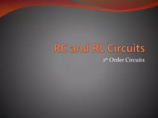 rc and rl circuits