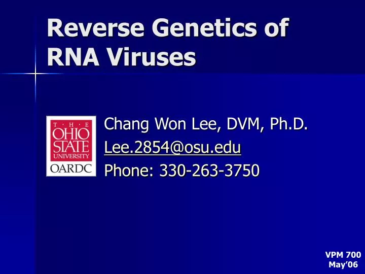 reverse genetics of rna viruses