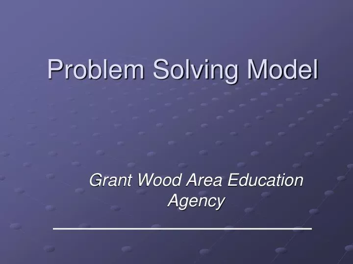problem solving model