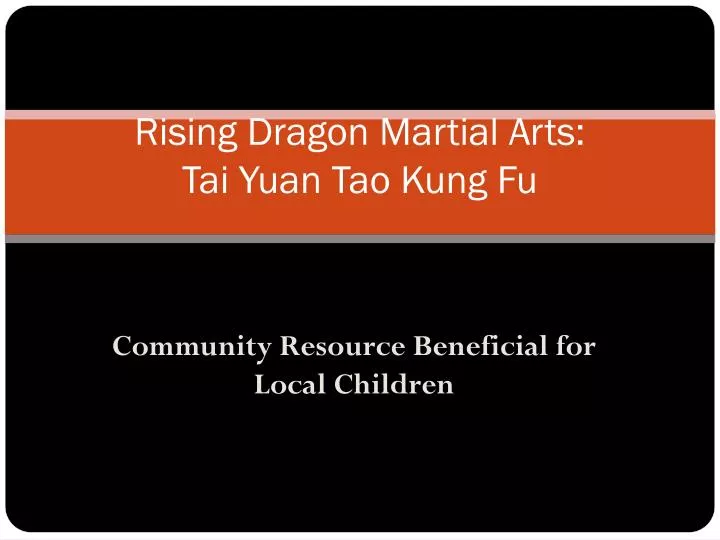 rising dragon martial arts tai yuan tao kung fu