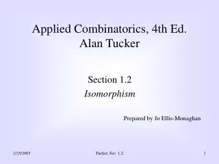 Applied Combinatorics, 4th Ed. Alan Tucker