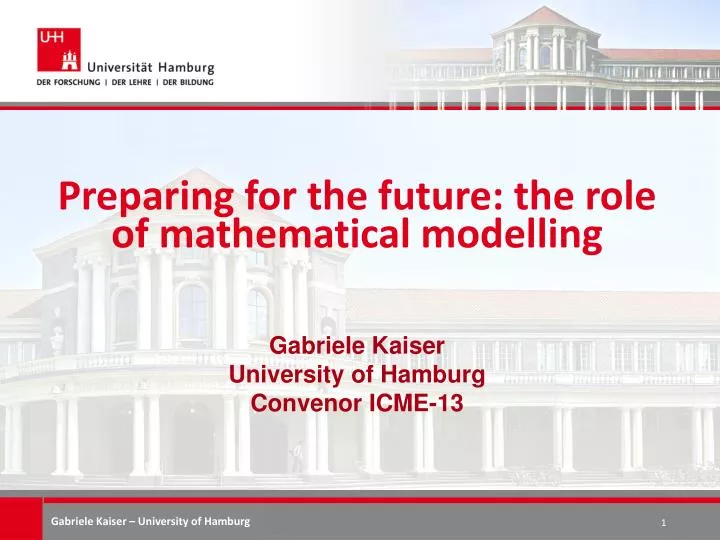 preparing for the future the role of mathematical modelling