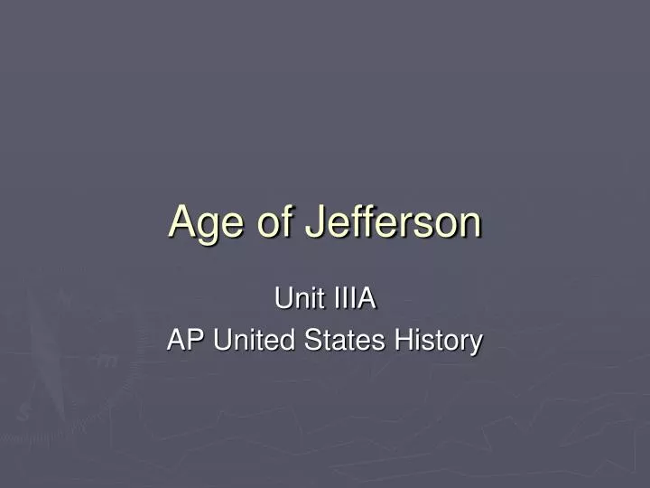 age of jefferson