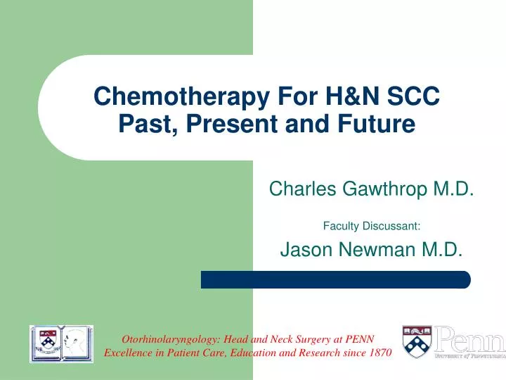 chemotherapy for h n scc past present and future