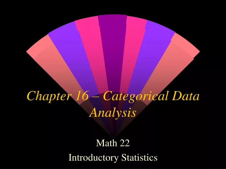 chapter 16 categorical data analysis