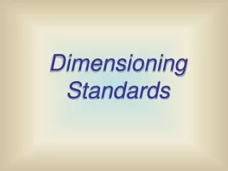 Dimensioning Standards