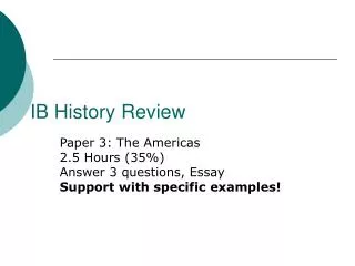 ib history review