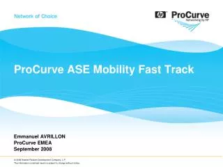 ProCurve ASE Mobility Fast Track