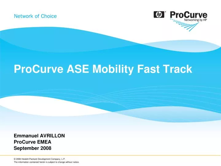 procurve ase mobility fast track