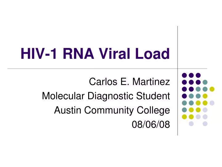hiv 1 rna viral load