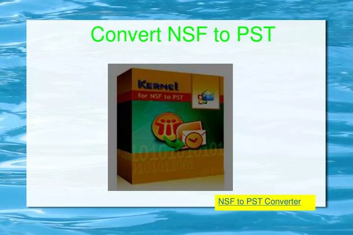 convert nsf to pst