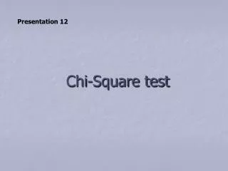chi square test