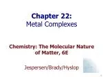 Chapter 22: Metal Complexes - slide 1
