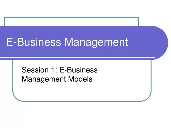 e business management