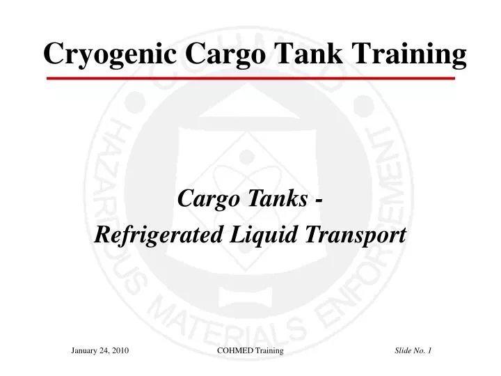 cryogenic cargo tank training