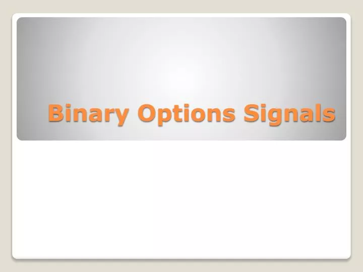 binary options signals