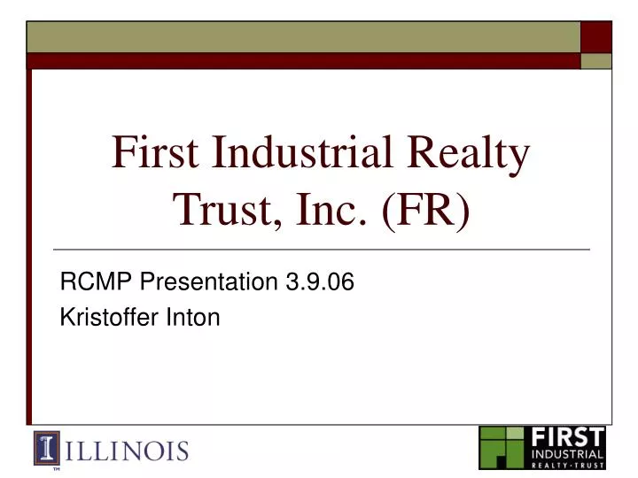 first industrial realty trust inc fr
