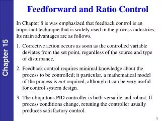 Feedforward and Ratio Control
