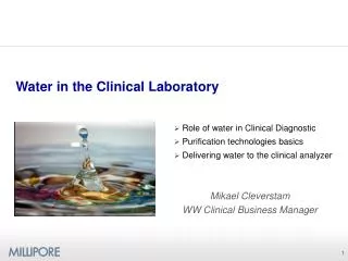 Water in the Clinical Laboratory