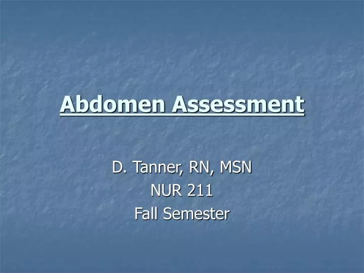 abdomen assessment