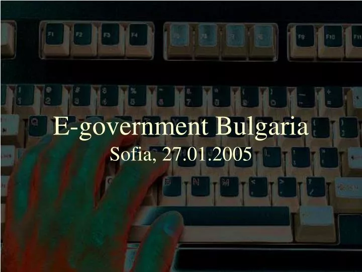 e government bulgaria sofia 27 01 2005