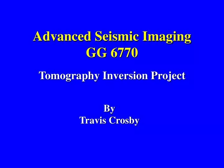 advanced seismic imaging gg 6770