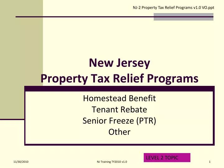 new jersey property tax relief programs