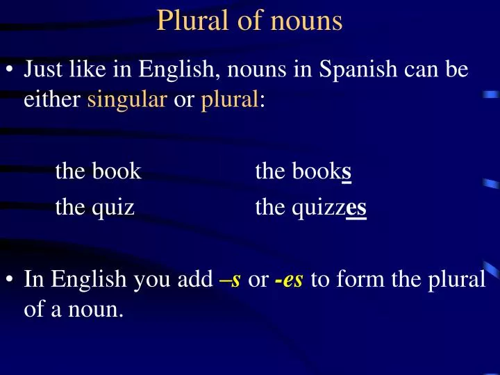 plural of nouns